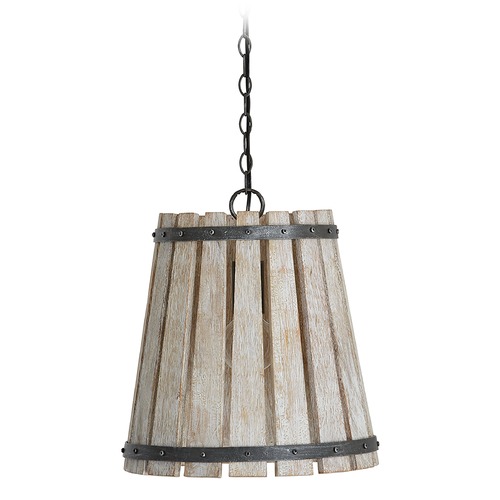 Capital Lighting Remi 14-Inch Pendant in White Wash & Nordic Iron by Capital Lighting 340411WN