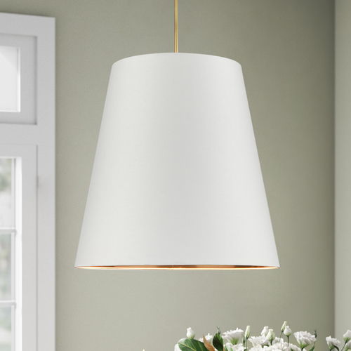 Calor 30-Inch Vintage Brass Pendant by Alora Lighting