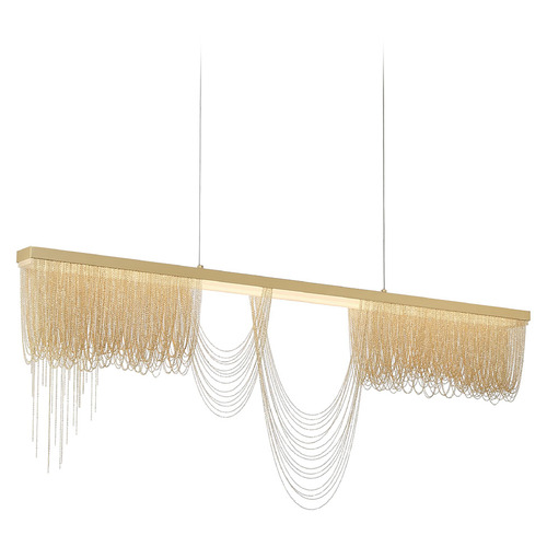 Tenda 47-Inch Linear LED Chandelier in Gold by Eurofase Lighting