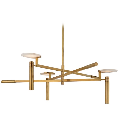 Visual Comfort Signature Collection Kelly Wearstler Melange Disc LED Brass Chandelier by Visual Comfort Signature KW5602ABALB