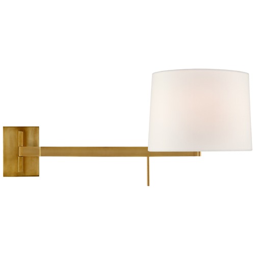 Visual Comfort Signature Collection Barbara Barry Sweep Left Sconce in Soft Brass by Visual Comfort Signature BBL2162SBL