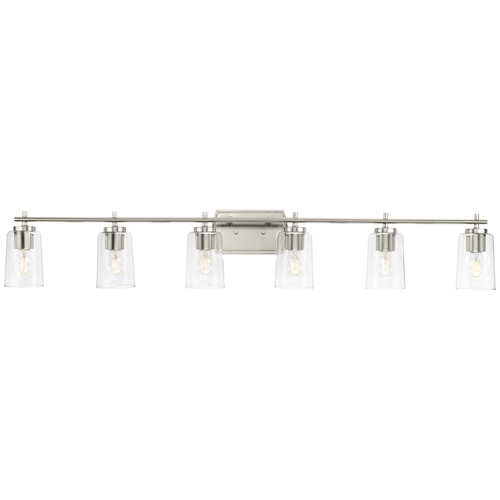 Progress Lighting Adley 6-Light Brushed Nickel Vanity Light