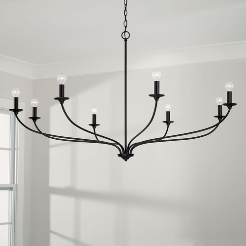 Dolan Chandelier in Matte Black by HomePlace by Capital Lighting