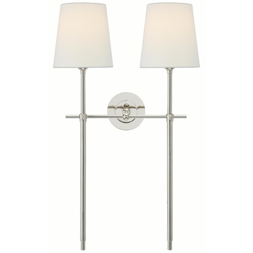 Visual Comfort Signature Collection Thomas O'brien Bryant Polished Nickel Sconce