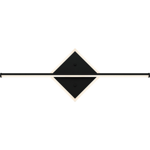 Parcelle Matte Black LED Vertical Bathroom Light by Quoizel Lighting