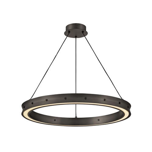 Althea 26-Inch LED Chandelier in Satin Black by Fredrick Ramond