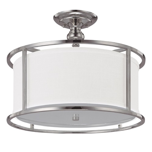 Capital Lighting Midtown Polished Nickel Semi-Flush Mount by Capital Lighting 3914PN-459