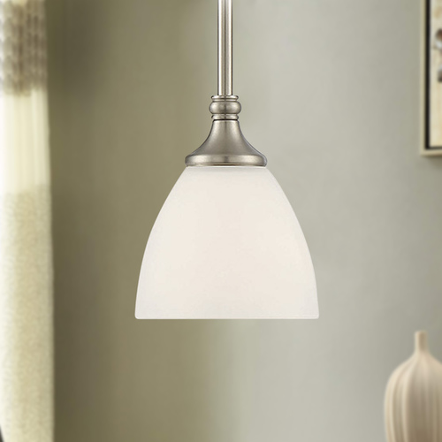 Savoy House Herndon Satin Nickel Mini Pendant by Savoy House 7-1010-1-SN