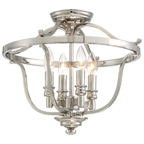 Audrey's Point Polished Nickel Semi-Flush Mount by Minka Lavery