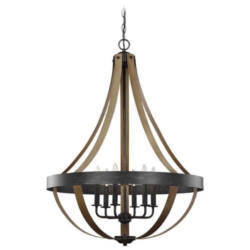 Generation Lighting Davlin Stardust & Cerused Oak Pendant by Generation Lighting 6551106-846