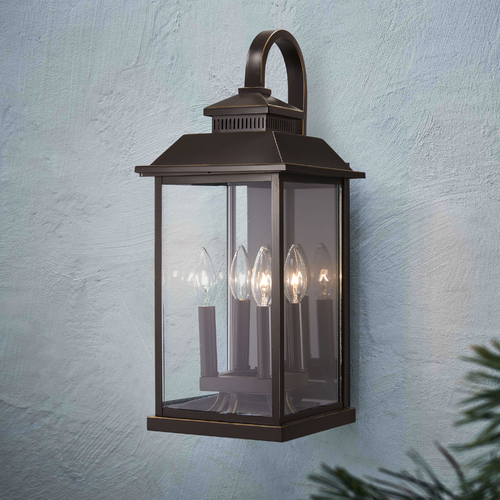 Miner's Loft Oil Rubbed Bronze with Gold Highlights Outdoor Wall Light by Minka Lavery
