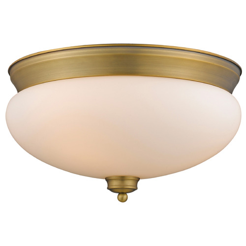 Z-Lite Amon Heritage Brass Flush Mount by Z-Lite 721F3-HBR