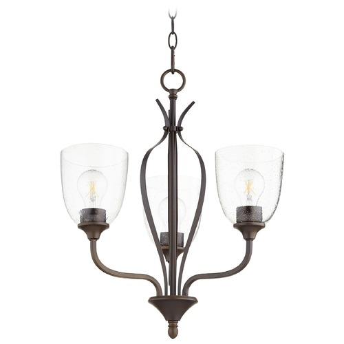 Quorum Lighting Jardin Oiled Bronze Mini-Chandelier by Quorum Lighting 6127-3-286