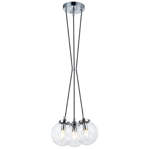 The Bougie Chrome Multi-Light Pendant by Matteo Lighting
