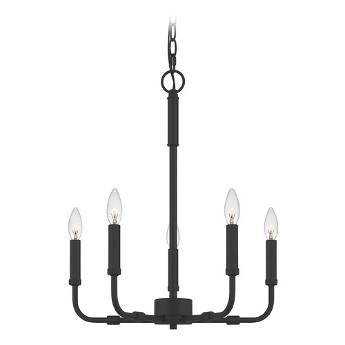 Abner 18-Inch Chandelier in Matte Black by Quoizel Lighting