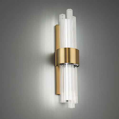 Luzerne Aged Brass LED Vertical Bathroom Light by Modern Forms