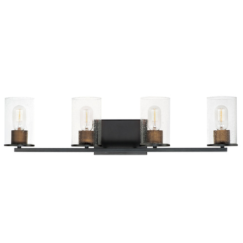 Maxim Lighting Sleek Antique Brass & Black Bathroom Light