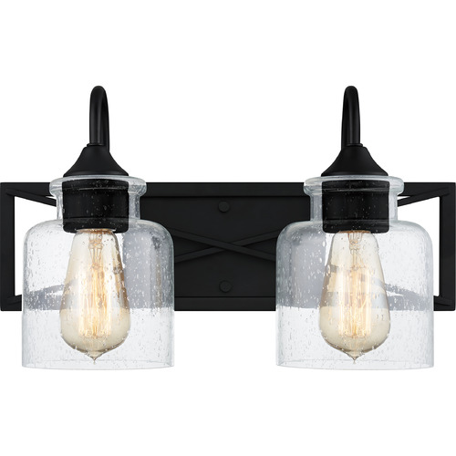 Quoizel Lighting Bartley Bathroom Light in Matte Black by Quoizel Lighting BART8616MBK