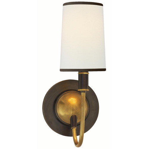 Visual Comfort Signature Collection Thomas O'brien Elkins Bronze & Antique Brass Sconce