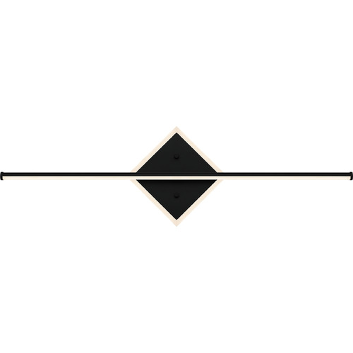 Parcelle Matte Black LED Vertical Bathroom Light by Quoizel Lighting