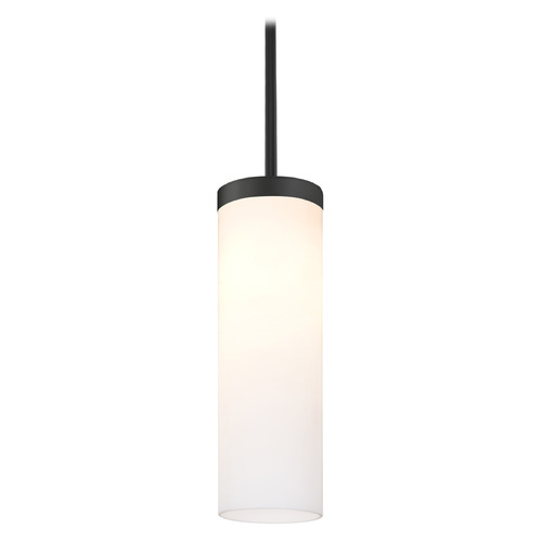 Besa Lighting Friz Black Mini-Pendant Light with Cylindrical Shade