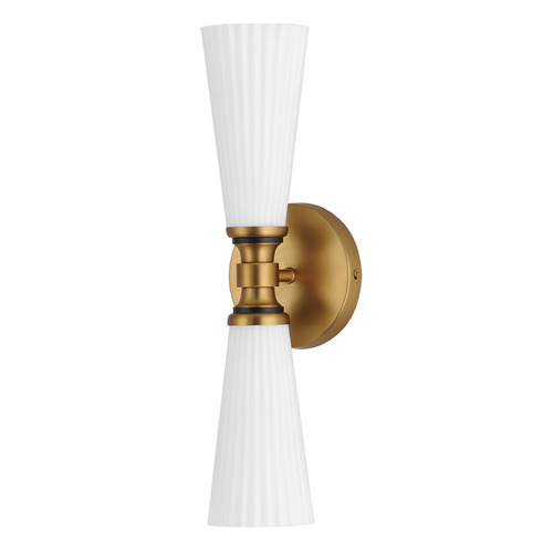 Krevat Black & Natural Aged Brass Sconce by Maxim Lighting