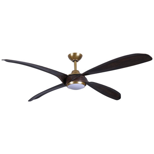Minka Aire Minka Aire Mortyn Legacy Brass LED Ceiling Fan with Light F698L-LBR/DO