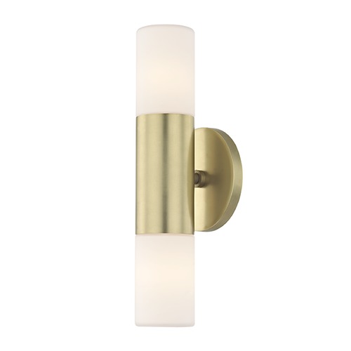 Mitzi by Hudson Valley Lola Aged Brass LED Sconce by Mitzi by Hudson Valley H196102-AGB