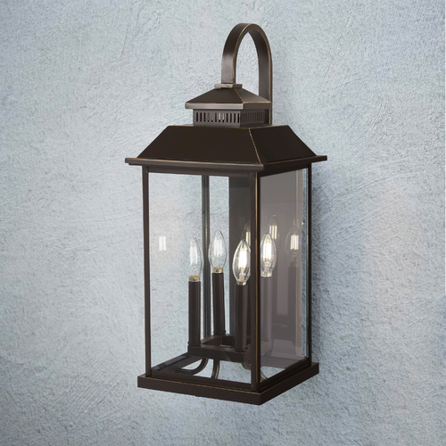 Minka Lavery Miner's Loft Oil Rubbed Bronze with Gold Highlights Outdoor Wall Light by Minka Lavery 72593-143C