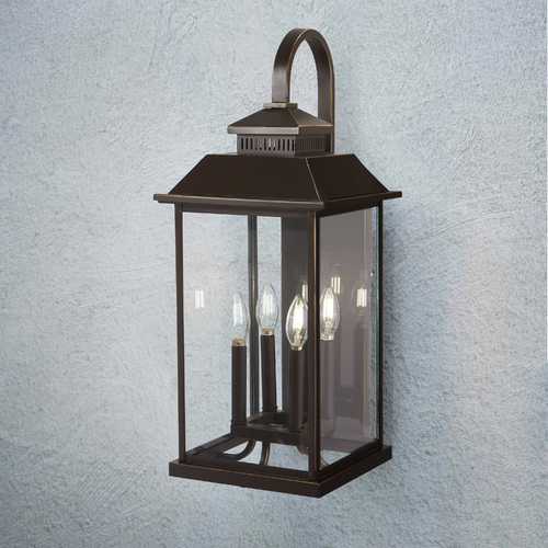 Miner's Loft Oil Rubbed Bronze with Gold Highlights Outdoor Wall Light by Minka Lavery