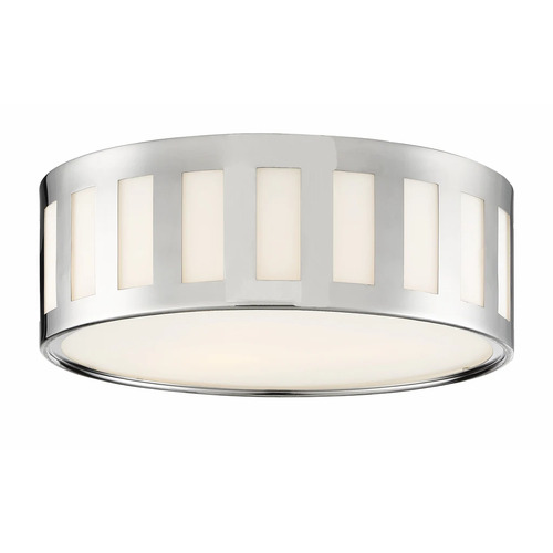 Kendal 14-Inch Flush Mount in Polished Nickel by Crystorama Lighting