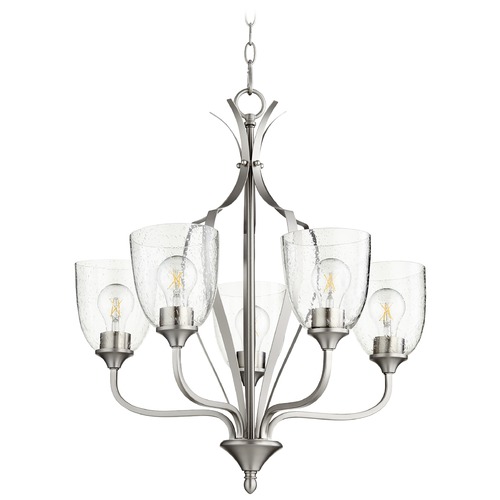 Jardin Satin Nickel Chandelier by Quorum Lighting