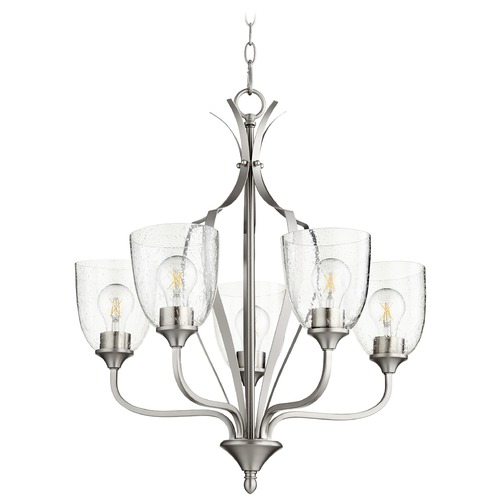 Quorum Lighting Jardin Satin Nickel Chandelier by Quorum Lighting 6127-5-265