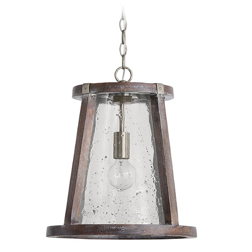 Capital Lighting Connor Black Wash and Matte Nickel Pendant by Capital Lighting 340512HN