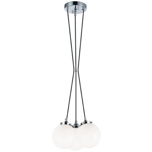 Matteo Lighting The Bougie Chrome Multi-Light Pendant by Matteo Lighting C63003CHOP