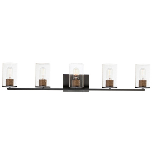 Maxim Lighting Sleek Antique Brass & Black Bathroom Light