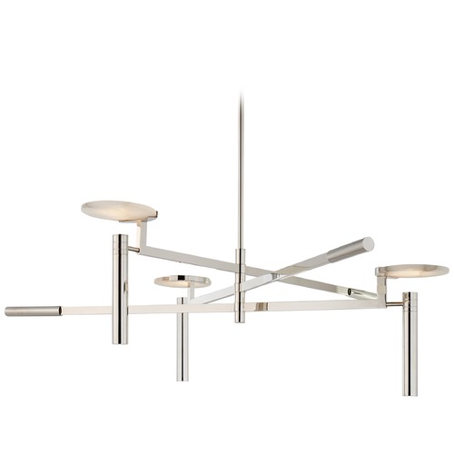 Visual Comfort Signature Collection Kelly Wearstler Melange Disc Chandelier in Nickel by Visual Comfort Signature KW5602PNALB