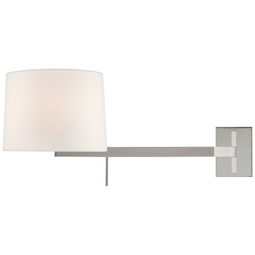 Barbara Barry Sweep Right Sconce in Polished Nickel by Visual Comfort Signature