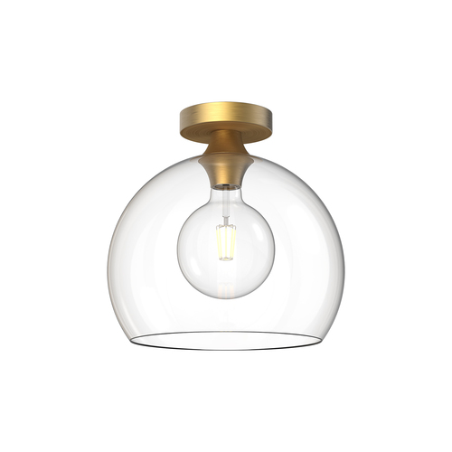 Castilla 12-Inch Semi-Flush Mount in Aged Gold by Alora Lighting