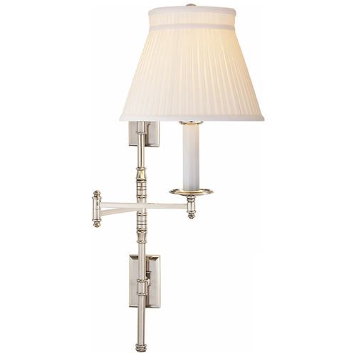 Chapman & Myers Dorchester Swing Arm Sconce in Nickel by VC Signature