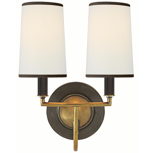 Visual Comfort Signature Collection Thomas O'brien Elkins Bronze & Antique Brass Sconce