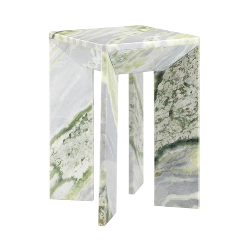 Currey and Company Minerale Natural Green Onyx Marble Accent Table
