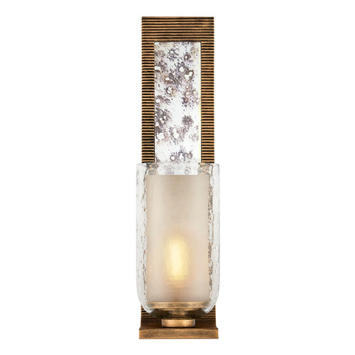 Currey and Company Wynyard Clear / Frosted / Antique Mirror / Antique Gold Sconce