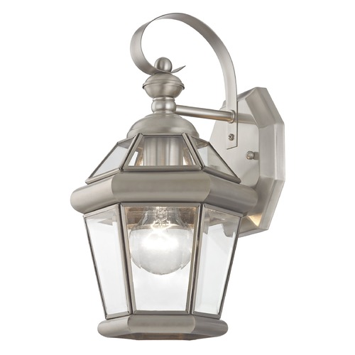Livex Lighting Livex Lighting Georgetown Brushed Nickel Outdoor Wall Light 2061-91