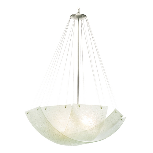 Kalco Lighting Kalco Lighting Cirrus Satin Nickel Pendant Light with Bowl / Dome Shade 5099SN