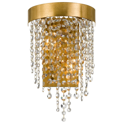 Winham Crystal Wall Sconce in Antique Gold by Crystorama Lighting