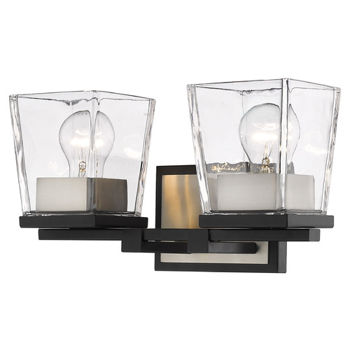 Bleeker Street Matte Black & Brushed Nickel Bathroom Light by Z-Lite