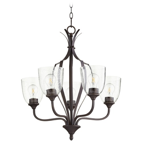 Jardin Oiled Bronze Chandelier by Quorum Lighting