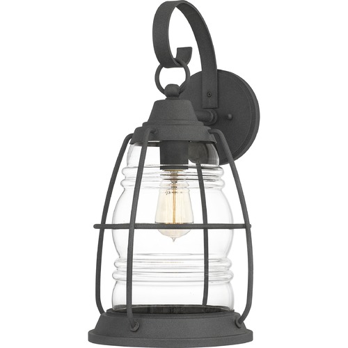Quoizel Lighting Admiral Mottled Black Outdoor Wall Light by Quoizel Lighting AMR8410MB