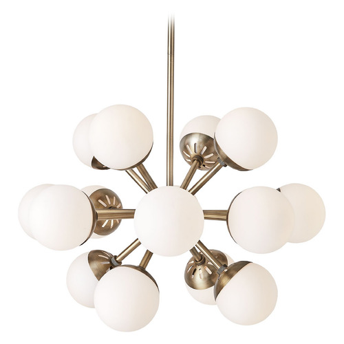 Uttermost Lighting Revelation Design Droplet Antique Brass Chandelier by Uttermost Lighting 21357